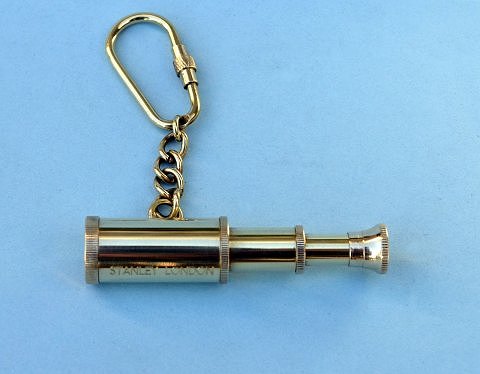 Brass 3-Pipe Telescope Key Chain
